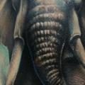 Schulter Realistische Elefant tattoo von Tattoo Ligans