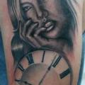 Shoulder Clock Women tattoo by 2nd Face