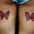Ribbon Thigh tattoo by 2nd Face