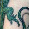 tatuaggio Braccio Realistici Iguana 3d di Vaso Vasiko Tattoo