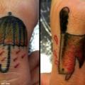 Old School Finger tattoo by Jack Gallowtree