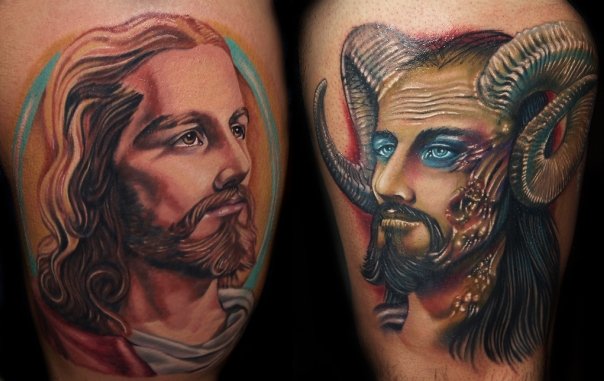 Fantasy Religious Tattoo by Artistic Element Ink