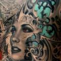 Fantasie Frauen Rücken tattoo von Rember Tattoos