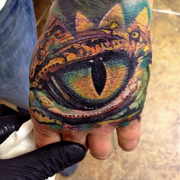 Tatuaggio Realistici Mano Occhio di Rember Tattoos