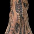 Biomechanisch Fuß tattoo von Spider Monkey Tattoos