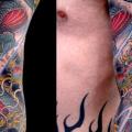 Japanese Dragon Sleeve tattoo by Spider Monkey Tattoos