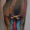 tatuaggio Braccio Dotwork Scimmia di Peter Aurisch