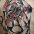 Back Monkey Abstract tattoo by Peter Aurisch