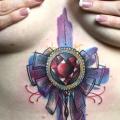 Heart Belly Diamond tattoo by Peter Aurisch