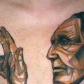 Chest Indian Draw tattoo by Peter Aurisch