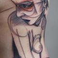 Side Women Draw tattoo by Peter Aurisch