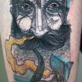 Zeichnung Oberschenkel Männer tattoo von Peter Aurisch
