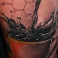 Arm Realistische Kaffee tattoo von Bio Art Tattoo