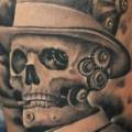 tatuaje Brazo Fantasy Cráneo Robot por Bio Art Tattoo