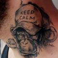 Nacken Affe tattoo von Bio Art Tattoo