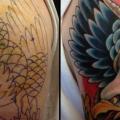 tatuaje Hombro Águila Cover-up por Requiem Body Art