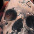 Skull Hand tattoo by Requiem Body Art