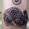 tatuaje Brazo Conejo por David Hale