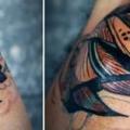 tatuaje Hombro Pescado por David Hale