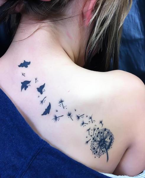 Shoulder Dandelion Tattoo by Exclusive Tattoos