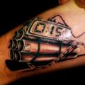 Leg Bomb tattoo by Proki Tattoo
