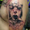 Shoulder Women tattoo by Proki Tattoo