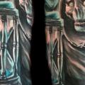 Arm Fantasy Clepsydra Death tattoo by Speak In Color