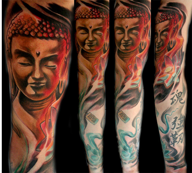 Tatuaggio Braccio Buddha Religiosi di Speak In Color
