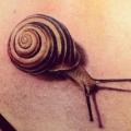 Back Snail tattoo by Allen Tattoo