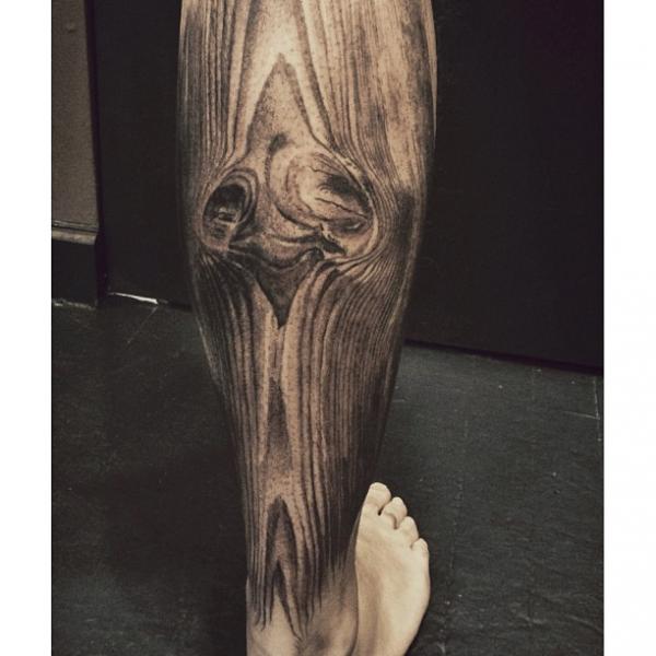 Calf Dotwork Tattoo by Allen Tattoo