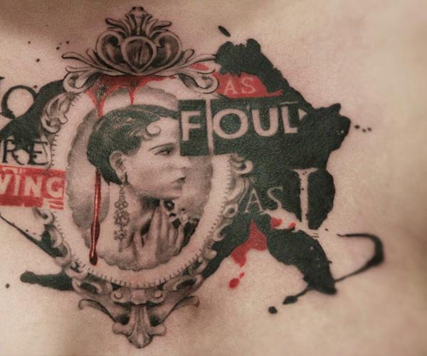 Женщина Медальон татуировка от Allen Tattoo