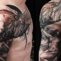 Shoulder Crow tattoo by Allen Tattoo