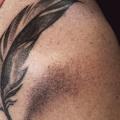 Shoulder Feather tattoo by Allen Tattoo