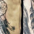 Side Dreamcatcher tattoo by Allen Tattoo