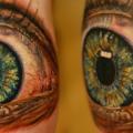 tatuaggio Braccio Realistici Occhio di Chris Gherman