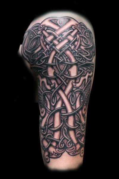 Shoulder Tribal Celtic Tattoo by Chris Gherman