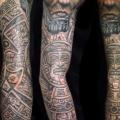 Tribal Maya Sleeve tattoo by Chris Gherman
