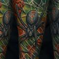 Arm Realistische Spinnen Web tattoo von Nikko Hurtado