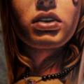 Arm Realistic Skull Women tattoo by Nikko Hurtado