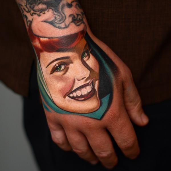 Hand Woman Tattoo by Nikko Hurtado