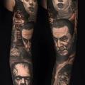 tatuaggio Dracula Frankenstein Mostri Manica di Nikko Hurtado