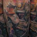 tatuaje Brazo Samurai por Ryan Bernardino