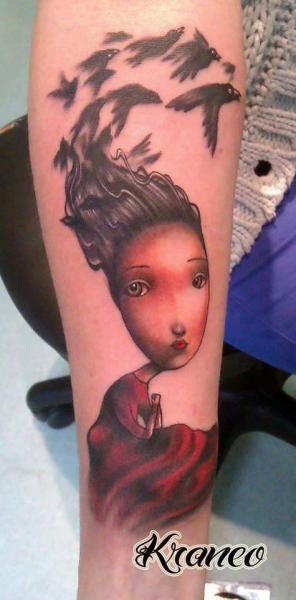 腕 ファンタジー 女性 タトゥー よって Face Tattoo