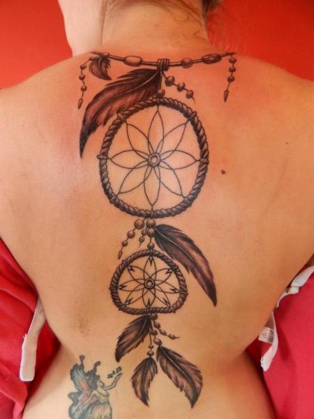 Tatuaggio Schiena Acchiappa Sogni di La Florida Ink