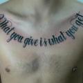 Brust Leuchtturm Fonts tattoo von Lorenzo Arte Y Tatuaje