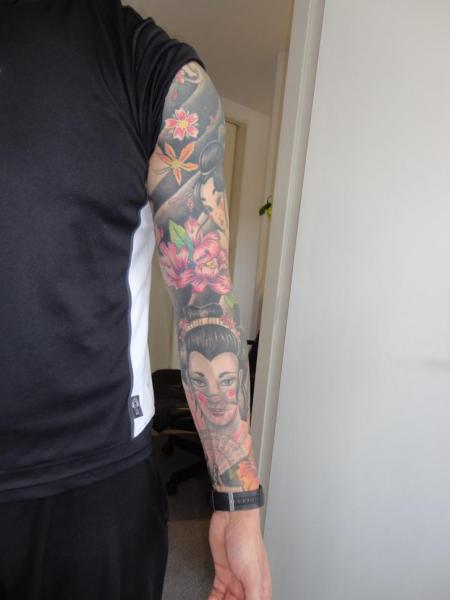 รอยสัก ญี่ปุ่น ปลอกแขน โดย Lorenzo Arte Y Tatuaje