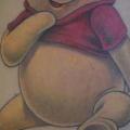 tatuaje Brazo Fantasy Winnie The Pooh por Freaky Colours