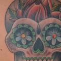 Shoulder Mexican Skull tattoo by Freaky Colours