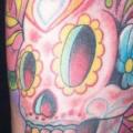 Arm Skull tattoo by Mandinga Tattoo