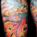 Shoulder Fantasy Phoenix tattoo by Mandinga Tattoo